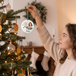 Individuell gestaltetes Acryl-Ornament mit 3D-Effekt: Kunstwerk, Geburtsblume, Cartoon-Figur, Foto und Namensbaum – Weihnachtsgeschenk für Familie und Freunde