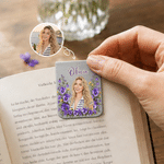Personalised Multicolour Birth Flower Aesthetic Portrait Magnetic Bookmark Clip with Name Birthday Book Club Gift for Women Book Lovers