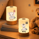 Personalized Fox Duck Cute Animal Dimmable Touch LED Night Light with Name and Remote Control Home Decor Birthday Gift for Kids