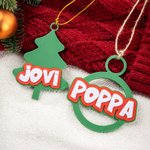 Personalised 3D Printed Snowman Reindeer Bell Christmas Tree Ornament Stocking Tag with Name Christmas Gift for Family Friends