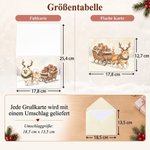 Personalisierte Weihnachtskarte mit Haustierfoto im Aquarellstil und Wunschtext | Weihnachtsgruß Neujahr Geschenk für Familie Freunde Tierliebhaber
