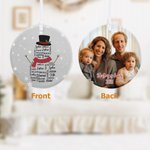 Personalized Ceramic Snowman Ornament with Family Names Home Decoration Christmas Gift for Family