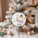 Individuell gestaltetes Acryl-Ornament mit 3D-Effekt: Kunstwerk, Geburtsblume, Cartoon-Figur, Foto und Namensbaum – Weihnachtsgeschenk für Familie und Freunde