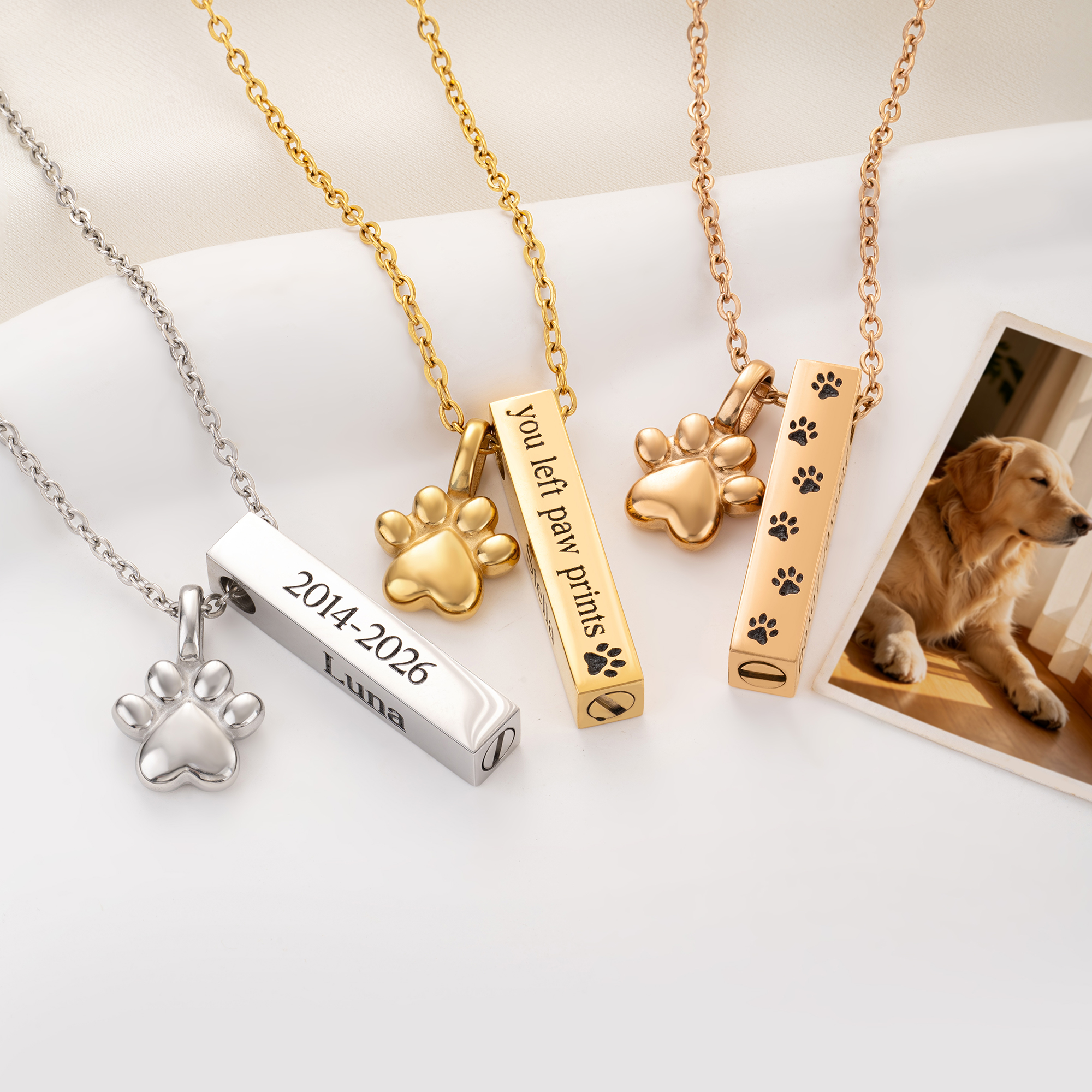 Collier urne funéraire personnalisé