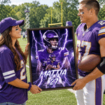 Personalized Lightning Heroes Sports Style Photo Canvas Prints with Name and Number Home Decor Ship from USA Birthday Gift for Football Lovers