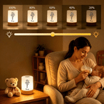 Personalised Birth Flower Dimmable Touch Control Rechargeable Night Light with Name Home Decor Birthday Gift for New Moms Women