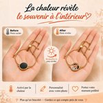 Bracelet personnalisé avec photo et texte au choix - Thermo-réactif et ajustable - Cadeau d'anniversaire pour femme et homme