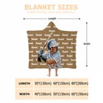 Personalized Oil Painting Style Portrait Baseball Soft Hooded Blanket with Name and Team Name Birthday Gift for Sports Lover