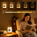 Personalised Reading Character Birth Flower Dimmable Touch Control LED Night Light with Name Bedroom Decor Birthday Gift for Book Lover Bookworm
