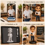 Figura 3D personalizada con foto, base y texto, decoración de oficina, regalo de Día del Maestro, regreso a clases y cumpleaños para profesores