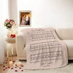 Personalised Five-Line Note Music Theme The First Dance Song Soft Throw Blanket with Couple Names And Date Wedding Anniversary Gift for Couples