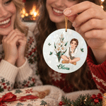 Individuell gestaltetes Acryl-Ornament mit 3D-Effekt: Kunstwerk, Geburtsblume, Cartoon-Figur, Foto und Namensbaum – Weihnachtsgeschenk für Familie und Freunde