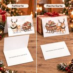 Personalisierte Weihnachtskarte mit Haustierfoto im Aquarellstil und Wunschtext | Weihnachtsgruß Neujahr Geschenk für Familie Freunde Tierliebhaber