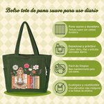 Bolso tote personalizado de pana con foto de personaje de dibujos animados y nombre gran capacidad regalo de cumpleaños para mujeres