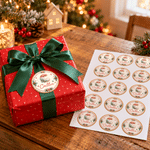 Personalized Festive Gingerbread Initial Christmas Stickers with Name Gift Decor Christmas Gift for Kids Friends