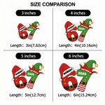 Personalised Funny 67 Santa Hat Elf Acrylic Ornament with Name and Year Home Tree Decor Christmas Gift for Family Friends