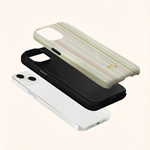 Personalized Monogram Stripe Phone Case for iPhone or Samsung Daily Use Birthday Christmas Gift for Family Friend