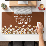 Personalised Motivational Quotes Birth Flower Non-Slip Mouse Pad Desk Mat with Text Desk Supplies Retirement Appreciation Gift for Friends Colleagues