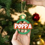 Personalised 3D Printed Snowman Reindeer Bell Christmas Tree Ornament Stocking Tag with Name Christmas Gift for Family Friends
