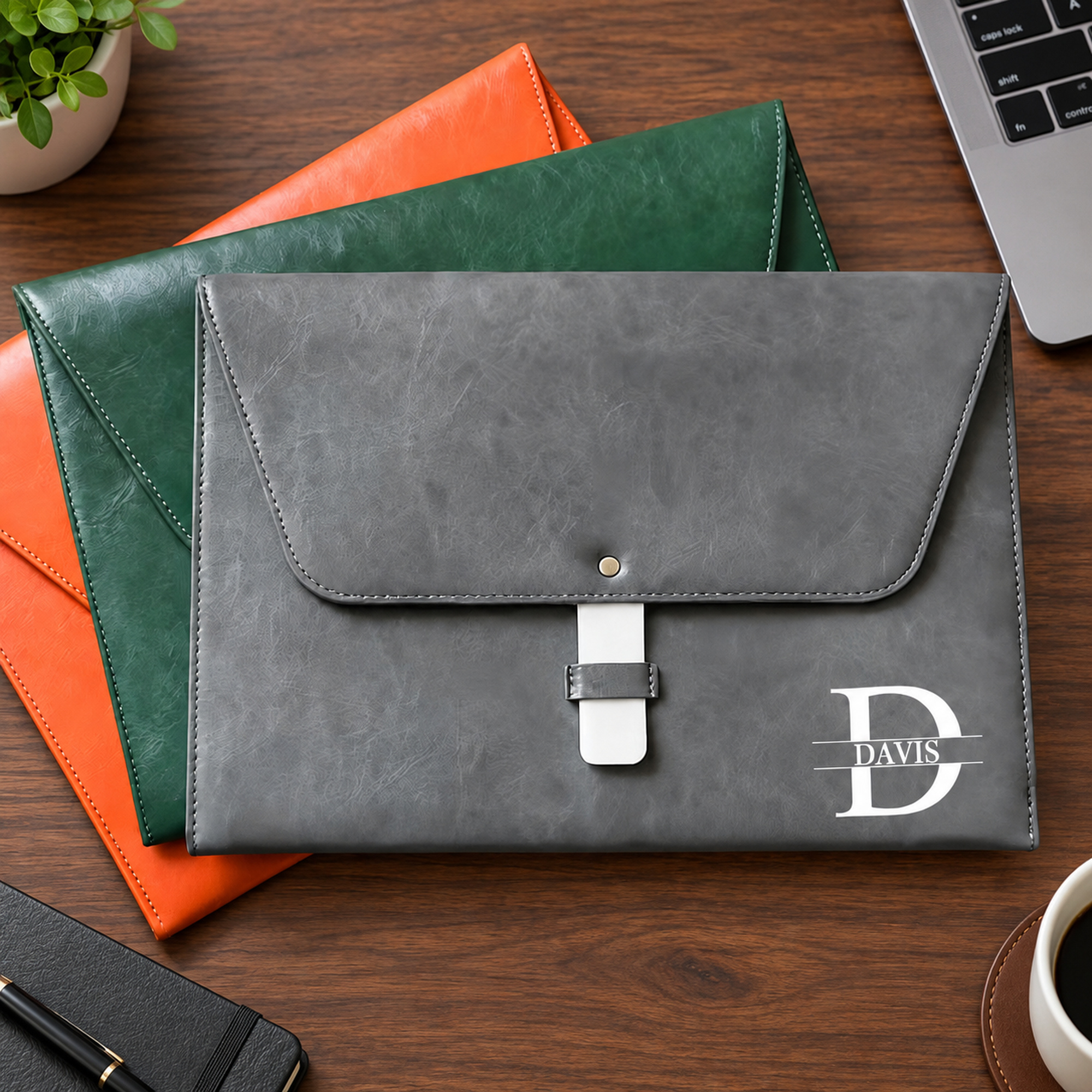 Personalisierte Geburt Blume PU Leder A4 Aktenordner mit Namen Geschäftsreise Büro Geburtstag Geschenk für Büroangestellte