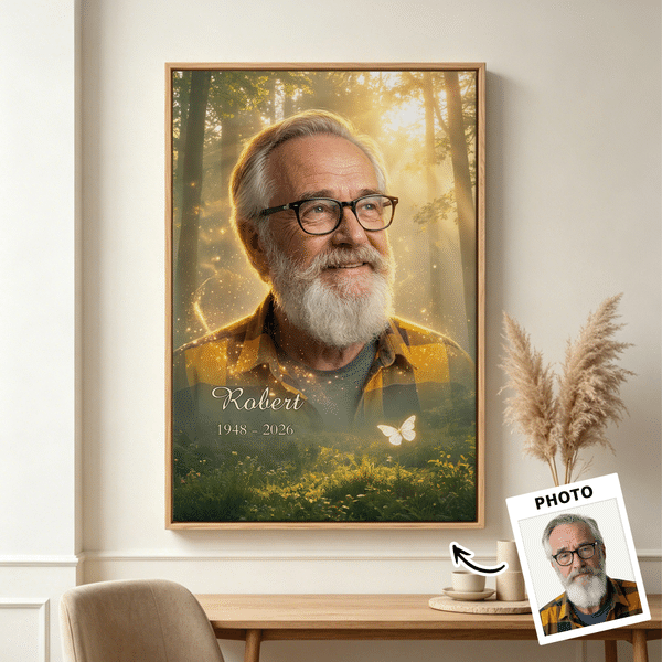 Personalized Morning Light Sunset the Starry Sky Style Photo Canvas Prints with Name Home Decor Ship from USA  Family Memorial Gift for Family Friends