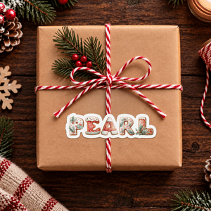 Personalized Gingerbread Candy Letter Stickers Labels with Name Gift Decor Christmas Party Gift for Kids Family Friends