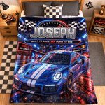 Personalised Fantasy Racing Car Photo Soft Throw Blanket with Name Home Decor Racing Birthday Gift for Racing Lover