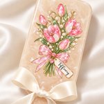 Personalised Gemstone Effect Birth Flower Hair Brush with Name Daily Use Anniversary Birthday Gift for Women Girls