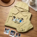 Personalized Sketch Style Faceless Portrait Dad T-shirt Sweatshirt Hoodie with Embroidered Name and Year Father's Day Birthday Gift for Dad Grandpa