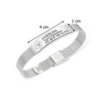 Personlig armbånd med gravering – medisinsk id med nødalarm for diabetes allergi epilepsi og autisme bursdagsgave