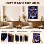 Personalized Lightning Heroes Sports Style Photo Canvas Prints with Name and Number Home Decor Ship from USA Birthday Gift for Football Lovers