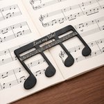 Personalized Classic Music Note Page Holder Bookmark with Engraving Text Read Accessory Birthday Gift for Musician