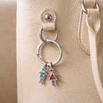 Personalised Dainty 1-7 Birthstone Boy Girl Pendant Keyring Family Keepsake Mother's Day Birthday Gift for Mum Gran 4