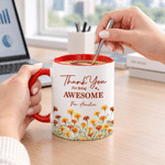 Personalisierte Keramiktasse im Aquarellstil mit Geburtsblumen, 11 oz, 15 oz, mit Schriftzug – für den Büroalltag, als Geburtstagsgeschenk für Kollegen und Mitarbeiter