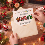 Personalised Merry Christmas Cute Snowman Foldable Greeting Card with Text and Title Christmas Gift for Friends Family