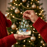 Personalized Merry Mahjong Christmas Acrylic Ornament with Name Tree Decor Mahjong Club Party Christmas Gift for Mahjong Lover