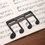 Marcapáginas personalizado de metal con diseño de partitura musical y texto grabado accesorio de lectura y regalo de cumpleaños para músicos
