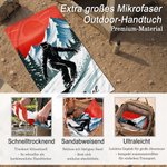 Personalisiertes Wintersport Handtuch mit Silhouette & Namen | Badetuch | Saunatuch | Skiurlaub- & Weihnachtsgeschenk für Skifahrer & Snowboarder