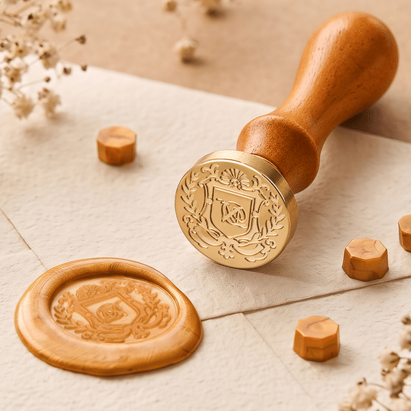 Personalized European Family Crest Engraved Wax Seal Stamp with Initials Party Wedding Gift for Bride Groom Craft Lover