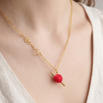 Personalized Yarn Ball Pendant Sterling Silver Necklace with Name Dainty Jewelry Daily Wear Birthday Gift for Women Friends