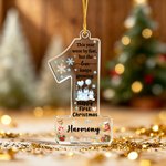 Personalised Love Keeps Growing Cute Snowman Elephant Bear Acrylic Christmas Ornament with Name Baby's 1st Christmas Gift for Newborns