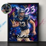Stampe su tela personalizzate con foto di calciatori in stile graffiti a olio, con nome – Decorazioni per la casa – Spedizione dagli Stati Uniti – Regalo di compleanno per calciatori
