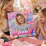 Personalized Graffiti-Style Oil Painting Photo Canvas Prints Home Decor Ship from USA Housewarming Birthday Gift for Family Friends