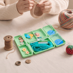 Personalised Little Knitting Portable DIY Sewing Tools Kit Storage Box with Name Birthday Gift for Sewing Handcraft Lovers