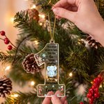 Personalised Love Keeps Growing Cute Snowman Elephant Bear Acrylic Christmas Ornament with Name Baby's 1st Christmas Gift for Newborns
