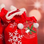 Personalised Nutcracker Clara Ballet Girl Faux Glitter Christmas Ornament with Initial Name Holiday Tree Decor Recital Gift for Ballerinas Dancers