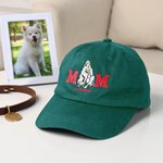 Bordado personalizado Perro Gato Mamá Papá Foto Gorra de béisbol con el año Cumpleaños Regalo de vacaciones para los amantes de los dueños de mascotas 2