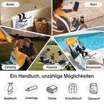 Personalisiertes Wintersport Handtuch mit Silhouette & Namen | Badetuch | Saunatuch | Skiurlaub- & Weihnachtsgeschenk für Skifahrer & Snowboarder