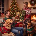 Personalised Christmas Pet Photo Oil Painting Style Canvas Prints with Text Home Decor Christmas New Year Birthday Gift for Pet Owners 4