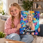 Personalized Graffiti-Style Oil Painting Photo Canvas Prints Home Decor Ship from USA Housewarming Birthday Gift for Family Friends